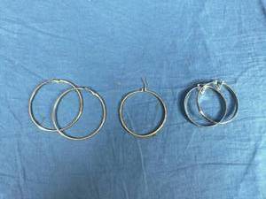 Stainless Steel and Gold Tone Jewelry 5 Earrings