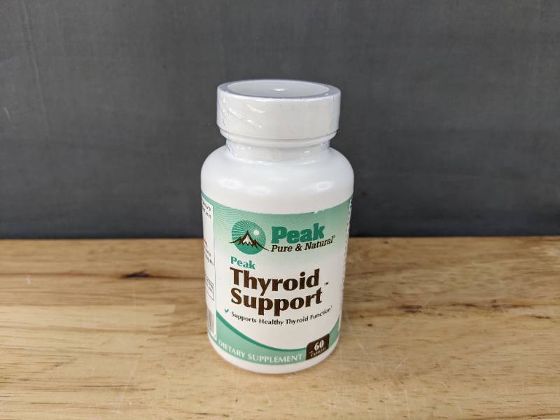 lot 45K image: New Bottle of Peak Pure & Natural Thyroid Support Dietary Supplement, $39.95 Retail H