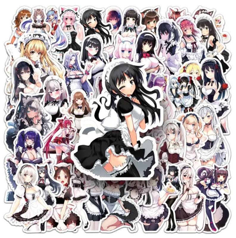 lot 20G image: 50 New Anime Girls Stickers N