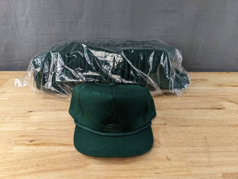 lot 87C image: 12 Brand New Yupoong Spruce Green Hats Youth OSFM A