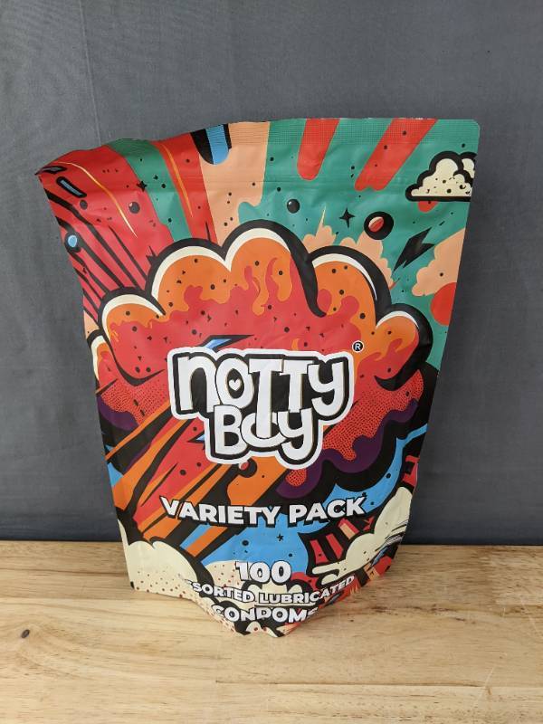 lot 25K image: Brand New Notty Boy Variety Pack 100 Condoms X