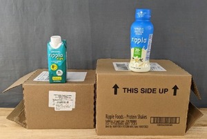 lot 111 image: 1 New Case of Original Ripple Kids Plant-Based Milk and 2 Cases of Ripple Vanilla Protein Shakes B