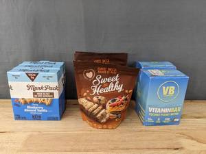 lot 103 image: New Munk Pack Low Sugar Keto Granola Bars, Sweet & Healthy Decadent Dough Mixes, and VITAMINBAR Coconut Peanut Butter Bars B