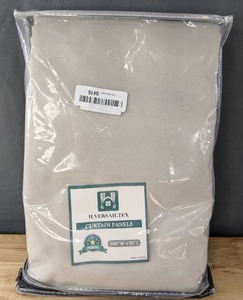 lot 123 image: New H.Versailtex Curtain Panels, 100W x 96L, Grey S