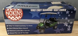 lot 68 image: Nokins Golf Cart Diamond Seat Cover Brown & Black S