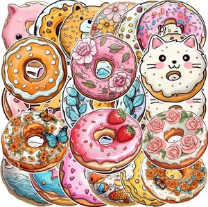 lot 99A image: 50 New Cartoon Donut Stickers N