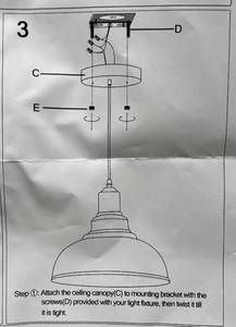 lot 148 image: New Black Pendant Lights a Total of 3 B