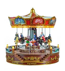 lot 29 image: New Skyant Large Christmas Carousel Decoration with Music and Lights $136.99 Retail B