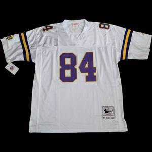 lot 17A image: Brand New Minnesota Vikings NFL Randy Moss Mitchell & Ness Throwback White Football Jersey Mens Large I