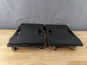 lot 175 image: Lot of 2 Connectable Flat Furniture Dollys with 500 lbs Capacity Each in Black B
