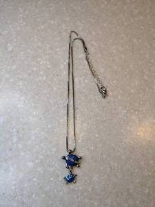 lot 426 image: New Turtle Family Necklace Blue P