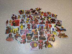 lot 440 image: Brand New 50 Total Deadpool Wolverine Stickers P