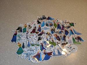 lot 441 image: Brand New 50 Total Frozen Stickers Elsa Anna Olaf Kristoff P