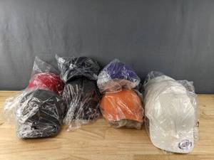 lot 201 image: 55 Brand New Yupoong Youth Hats in Assorted Solid Colors A