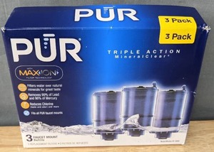 lot 945 image: New 3-Pack PUR Faucet Mount Refills $34.99 Retail L