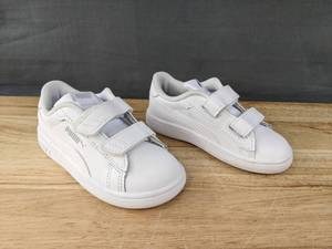 lot 22K image: Brand New Puma Smash Shoes Toddlers Size 8c Sneakers White Retails $54.99 N