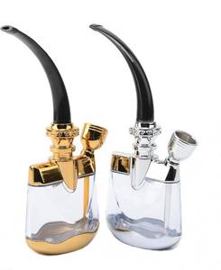 lot 94K image: Brand New 2 Piece Mini Portable Hookah Set with Shisha Accessories - TSHIRENHE - Golden and Silver  L