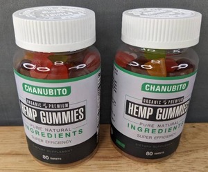 lot 31K image: Brand New 2 Bottles Chanubito Organic Premium Hemp Gummies L
