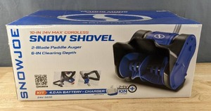 lot 1 image: Brand New Snow Joe 10-Inch 24V 4-Ah Cordless Snow Shovel $150 Retail L