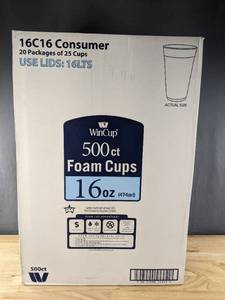 lot 207 image: New Wincup 500 Foam Cup L