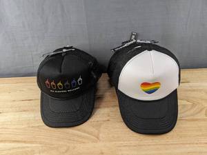 lot 63A image: 19 Brand New Chillmeister 7-11 Slurpee Black Trucker Hats and White Pride Trucker Hat OSFM $189.81 Retail W