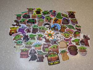 lot 445 image: 50 Total Brand New Yoda Stickers P