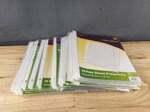 lot 647 image: 26 Packs of Poly Sheet Protectors W