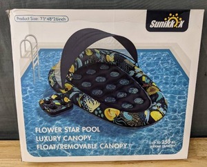 lot 87K image: Brand New Sunikko X Flower Star Pool Luxury Canopy FloatRemovable Canopy L