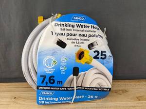 lot 219 image: Brand New Camco 25ft Drinking Water Hose L