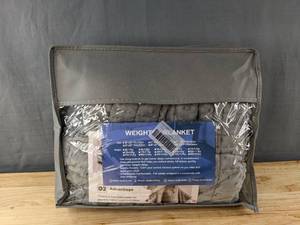 lot 9 image: Brand New Grey Weighted Blanket B