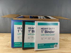 lot 667 image: 19 Brand New 1 Binders with View Cover W
