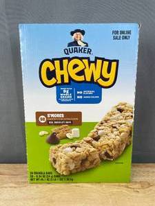 lot 23A image: Brand New Case of 58 Quaker Chewy Smores Granola Bars N
