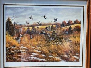 lot 105 image: John S.  Eberhardt  Joy to Behold Brittanys & Quail