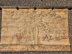 lot 33 image: Antique French Regency Tapestry Garden Party