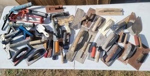 lot 108 image: Huge Hand Tool Collection - Trowels - Tube Dispensers - Putty Knives