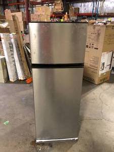 Vissani 7.1 cu. ft. Top Freezer Refrigerator in Stainless Steel Look  Used  Customer Returns See Pictures