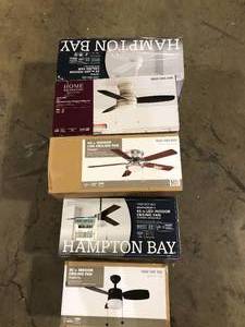 Lot of Assorted Ceiling Lighting Fans Various Models and Conditions Customer Returns See Pictures