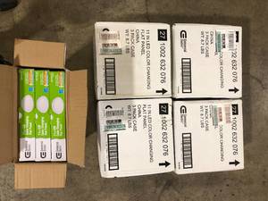 Lot of Commercial Electric 11 in. 12.5-Watt Dimmable White Integrated LED Edge-Lit Round Flat Panel Flush Mount Ceiling Light Color Changing    Customer Returns See Pictures