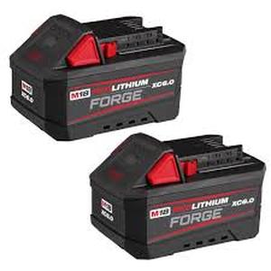 Milwaukee M18 18V 6.0 Ah Lithium-Ion REDLITHIUM FORGE Battery (2-Pack)   Customer Returns See Pictures
