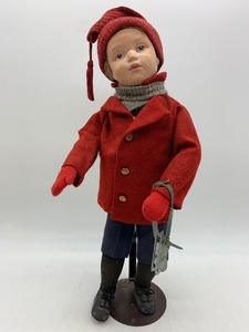 lot 1 image: Vintage SCHOENHUT Jointed Boy Doll with Ice Skates - Germany