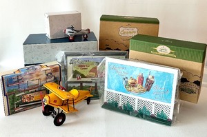 lot 69 image: HALLMARK Kiddie Car Classics and Corner Collection Bundle including NIB Bills Boards Welcome Sign and Don Palmiter 1930 Custom Biplane