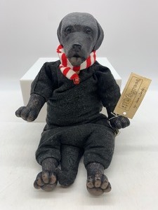 lot 55 image: PETIGREES by Karen Tandy - Black Labrador Dog Bean Bag Collectible with Tags