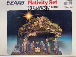 lot 53 image: Vintage SEARS Nativity Set in Original Box