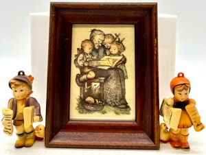 lot 148 image: Vintage M.I. HUMMEL Framed Art and Ornaments - Qty 2