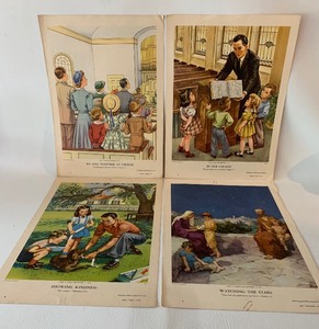 lot 281 image: Vintage BIBLE LESSON Pictures - Circa 1950-1955 - 23 Pictures
