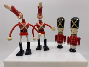 lot 315 image: Vintage SOLDIER Ornaments including Disney - QTY 4