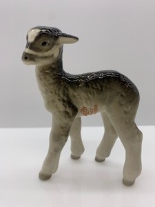 lot 317 image: Adorable Vintage Soviet LFZ LOMONOSOV Porcelain Lamb