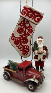 lot 273 image: Christmas Delights including Santa, Stocking and Truck