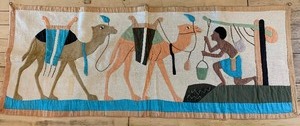 lot 208 image: Vintage EGYPTIAN Hanging Tapestry