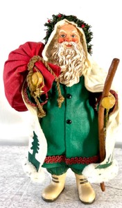lot 239 image: The American Artist CLOTHTIQUE COLLECTION by POSSIBLE DREAMS Out Of The Forest Santa with Box 1991